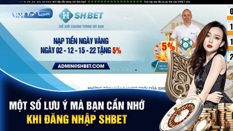 Lưu ý khi đăng nhập SHBET